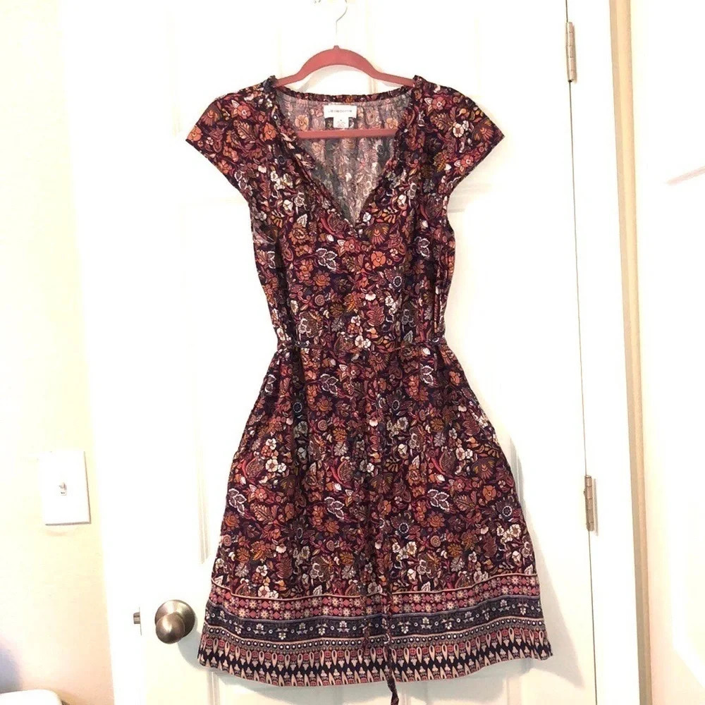 Liz Claiborne Floral Paisley Short Sleeve Dress​​​​​​​​​​